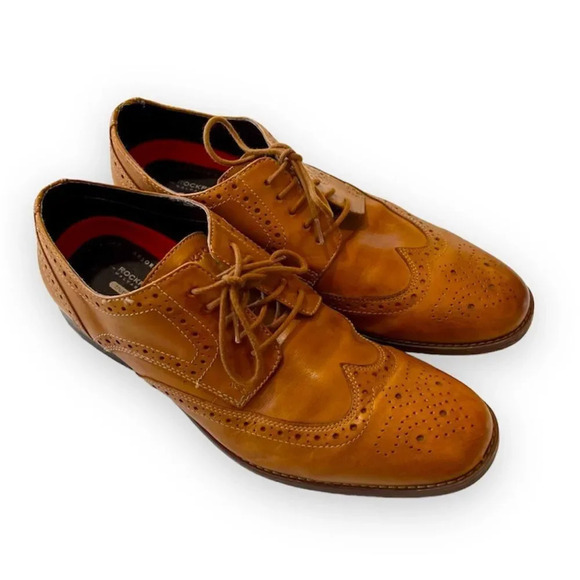 Rockport Other - Rockport Trutech Brown Wingtip Lace-up Loafers Size 10.5‎ Men’s Dress Shoe Work
